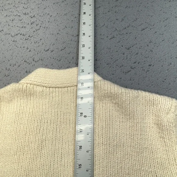 Faherty Ivory Button-Front Wool Cardigan - Picture 8 of 16